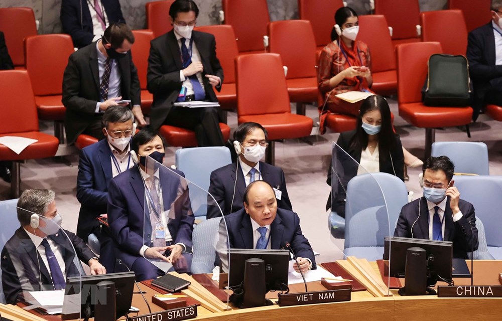 President raises proposals at UNSC’s high-level open debate on climate security hinh anh 1