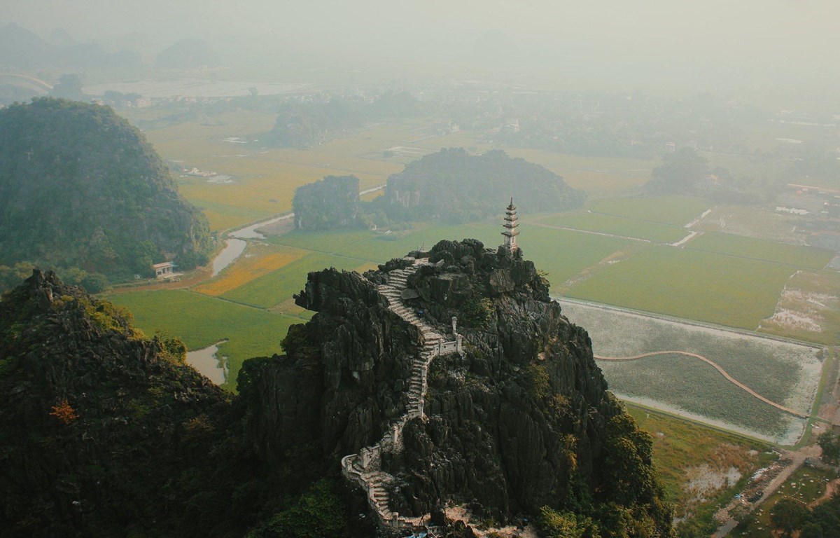 The Mua cave is viewed from above (Photo: VietnamPlus)