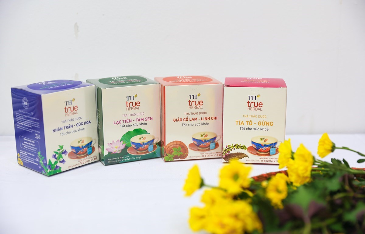 A range of herbal tea products are launched by Vietnamese milk producer TH Group. (Photo: VNA)