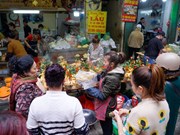 Hang Be Market busy on Nguyen Tieu festival