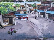 Murals beautify old dyke in Hanoi