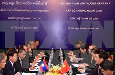 Vietnamese, Lao foreign ministers chair second consultation 