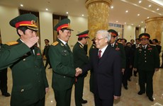 Party leader visits High Command of Hanoi capital city