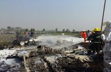 Military plane crashes in Myanmar 