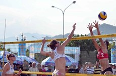 Beach volleyball tourney gets underway in Can Tho