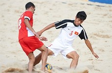 Beach footballers train, compete for Asian Games
