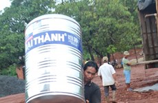 Water tanks provided to ethnic minority households in Binh Phuoc 