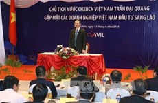 President Tran Dai Quang busy in Laos 