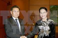 Top legislator receives Lao Front for National Construction officials