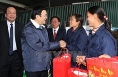 President pays pre-Tet visits to Hung Yen, Ha Nam