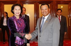 NA Chairwoman meets Cambodian leaders, leaves for Myanmar