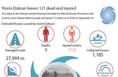 Storm Doksuri leaves 121 dead and injured