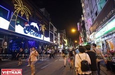 Bustling street for foreigners in HCM City
