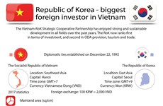 Republic of Korea - biggest foreign investor in Vietnam