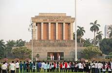 Flag salute ceremony celebrates President Ho Chi Minh’s 128th birthday