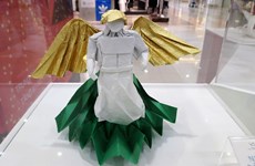 Origami art pieces showcased in Hanoi