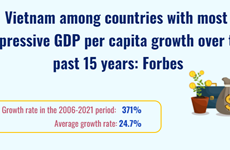 Vietnam among countries with most impressive GDP per capita growth: Forbes 