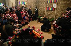 Ancestor worshipping ritual of the Lo Lo ethnic minority people