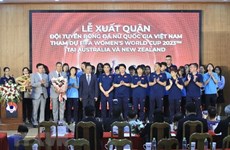 Send-off ceremony for female footballers to 2023 FIFA World Cup