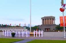Flag-salute ceremony in celebration of National Day
