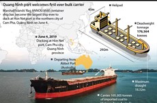 Quang Ninh port welcomes first ever bulk carrier