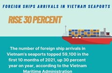 Foreign ship arrivals in Vietnam seaports rise 30 percent