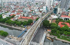 Eight elevated stations of Nhon-Hanoi Station metro line completed