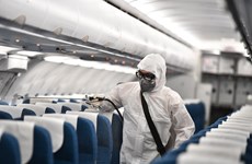 Vietnam airlines aircrafts disinfected to prevent coronavirus infection