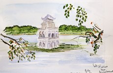 Hanoi Old Quarter through sketches from int'l artists