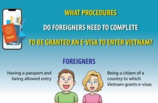 E-visa procedures for foreigners to enter Vietnam
