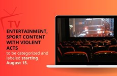 Entertainment content with violent acts to be categorized, labeled starting August 15