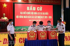 Ba Ria – Vung Tau holds early voting for officers, soldiers on offshore station