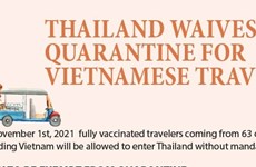 Thailand waives quarantine for Vietnamese travelers