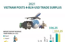Vietnam posts 4 billion USD trade surplus in 2021