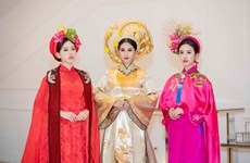 Miss Vietnam 2018 top 3 shine in Ao Dai