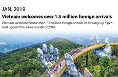 Vietnam welcomes over 1.5 million foreign arrivals in January 