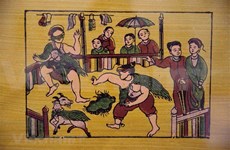 Traditional, contemporary Dong Ho paintings on display