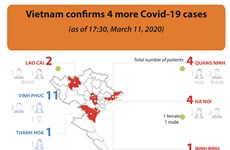 Vietnam confirms 4 more Covid-19 cases 