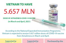 Vietnam to have 5.657 million doses of AstraZeneca vaccine