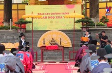 Traditional ritual from Doan Ngo Festival re-enacted