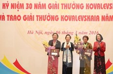 Kovalevskaya awards honour Vietnamese female scientists