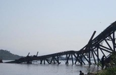 Mine explosion destroys bridge in northern Myanmar