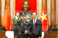 President Tran Dai Quang welcomes Chinese senior officer