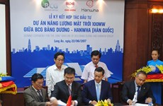 100-million USD solar power plant to be built in Long An 
