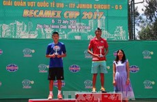 Vietnam wins men’s singles champs at int’l tennis tourney