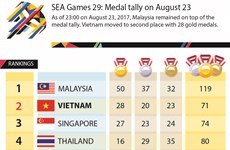 SEA Games 29: Vietnam moves to second place on fourth day
