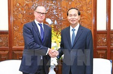 President Tran Dai Quang bids farewell to Austrian Ambassador 