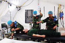 Practical training on level-2 field hospital equipment concludes
