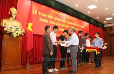 Vietnamese students in Laos receive scholarships from Vietnam Government