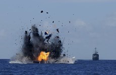 Indonesia continues sinking illegal fishing boats